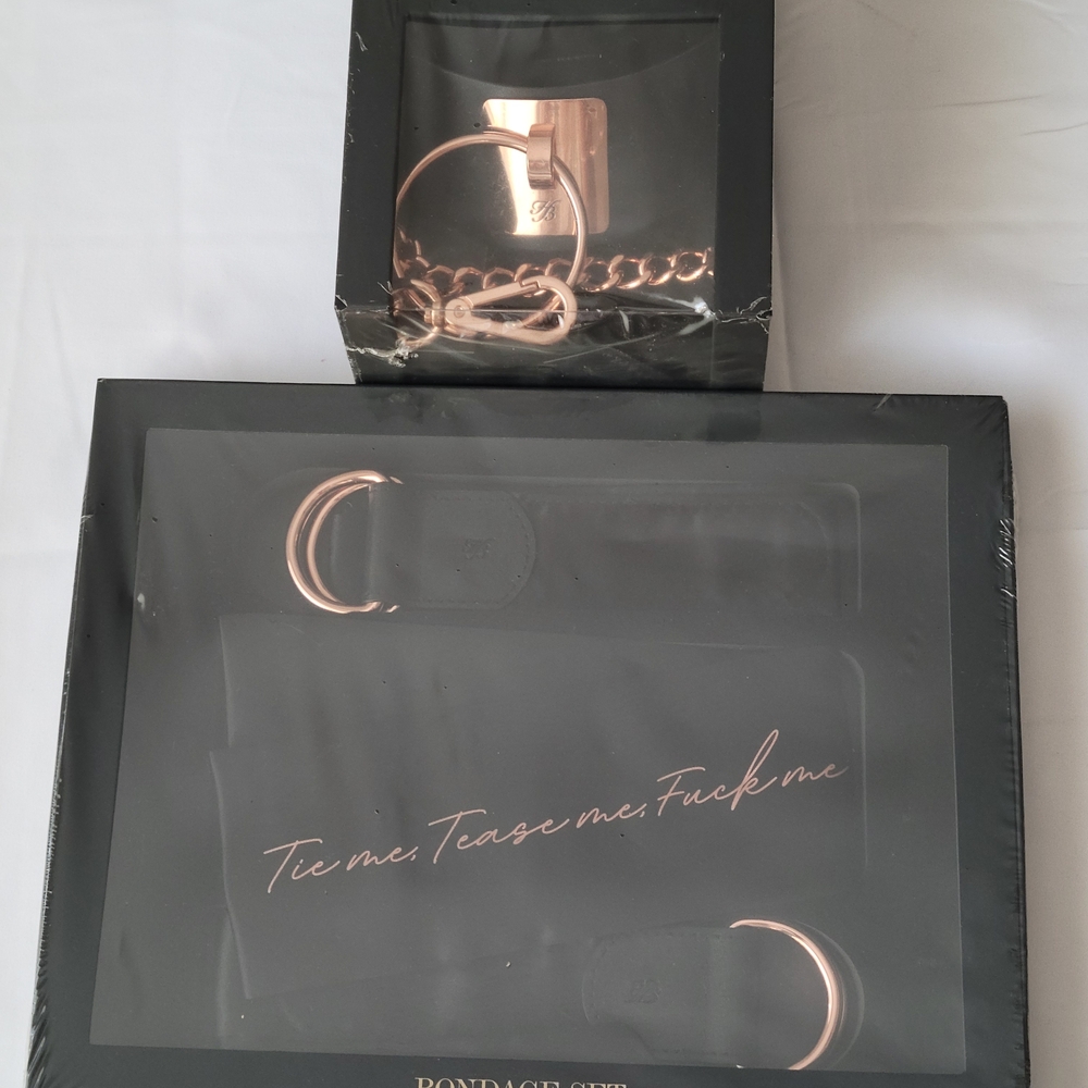 Honey Birdette Rose Gold Bondage Set